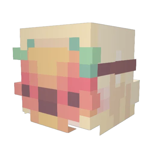 VileWitch Minecraft avatar head, 3D render