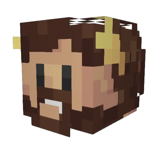 Vile_Human Minecraft avatar head, 3D render