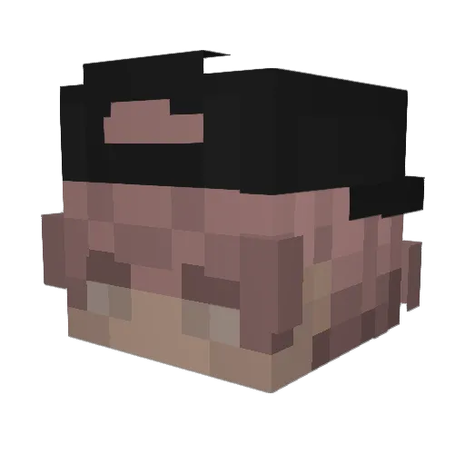 Vileno Minecraft avatar head, 3D render