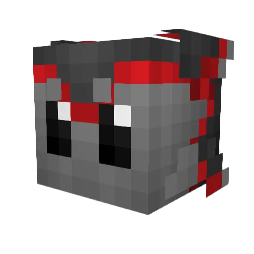 Vilespring Minecraft avatar head, 3D render