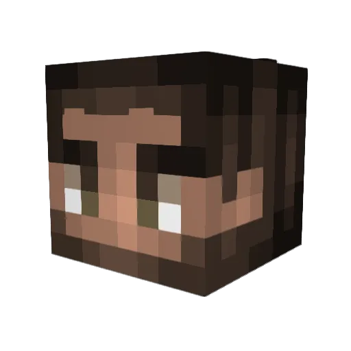 Vilhelm_sen Minecraft avatar head, 3D render