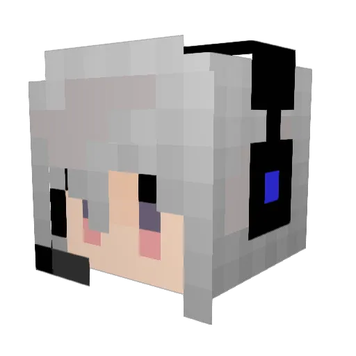 Vilicha Minecraft avatar head, 3D render