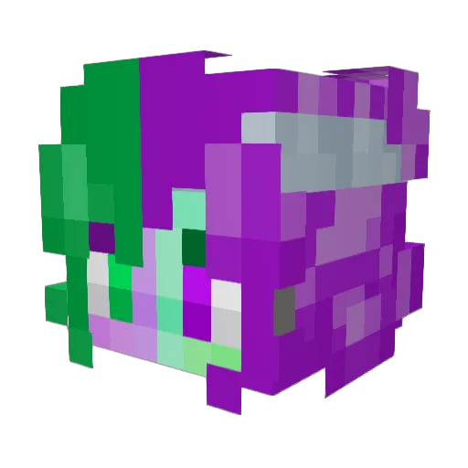 Vilifel Minecraft avatar head, 3D render