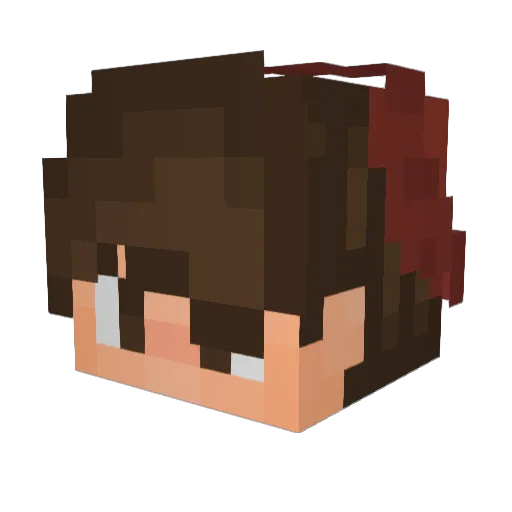Vililox Minecraft avatar head, 3D render