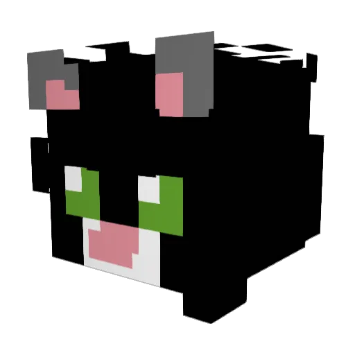 Vilina Minecraft avatar head, 3D render