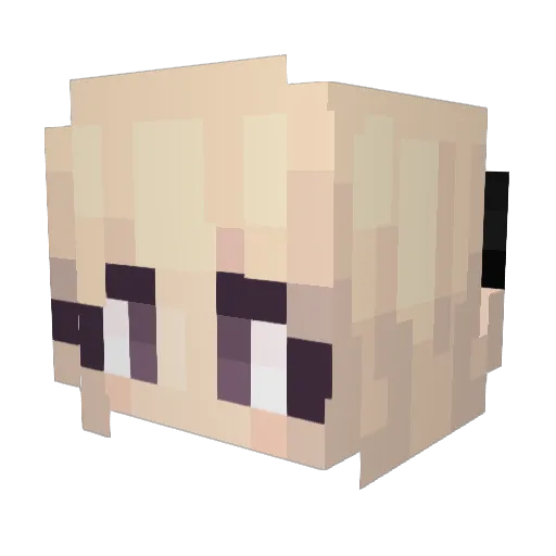 Vilinia Minecraft avatar head, 3D render