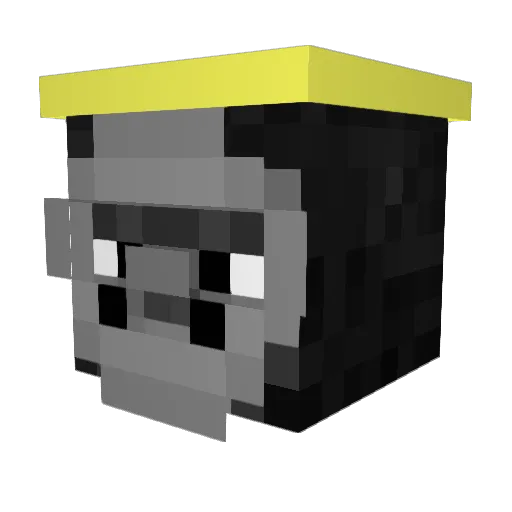 Vilirion Minecraft avatar head, 3D render
