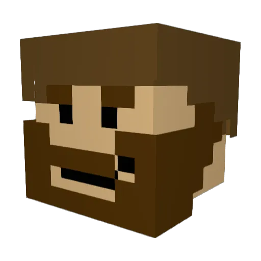 Vilivagod Minecraft avatar head, 3D render