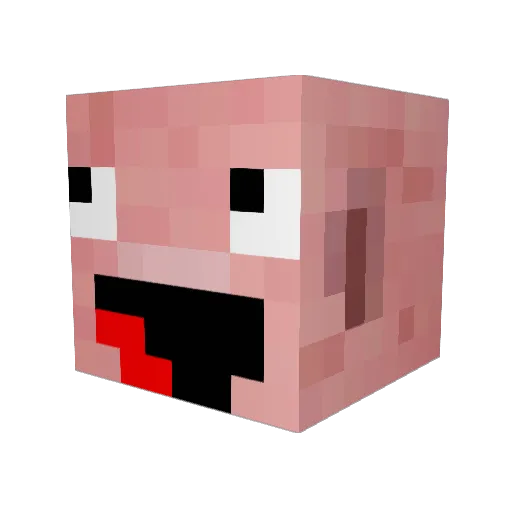 VillaNKF Minecraft avatar head, 3D render