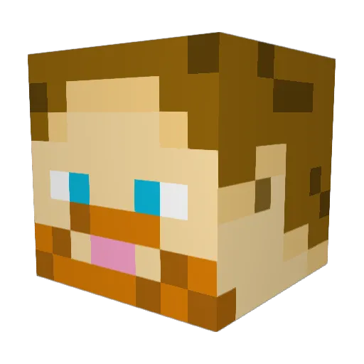 Villa_Sama Minecraft avatar head, 3D render