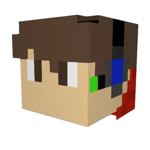Villabull Minecraft avatar head, 3D render