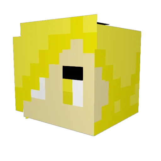 Village_Idiot_ Minecraft avatar head, 3D render