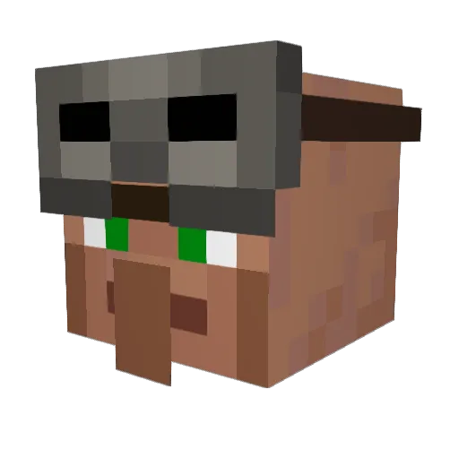 Villager4000 Minecraft avatar head, 3D render