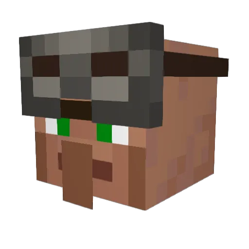 VillagerBS Minecraft avatar head, 3D render
