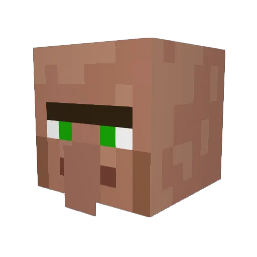 VillagerDoesStuf Minecraft avatar head, 3D render