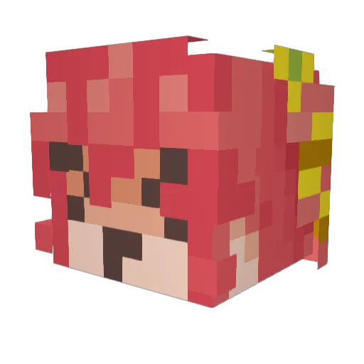VillagerP Minecraft avatar head, 3D render