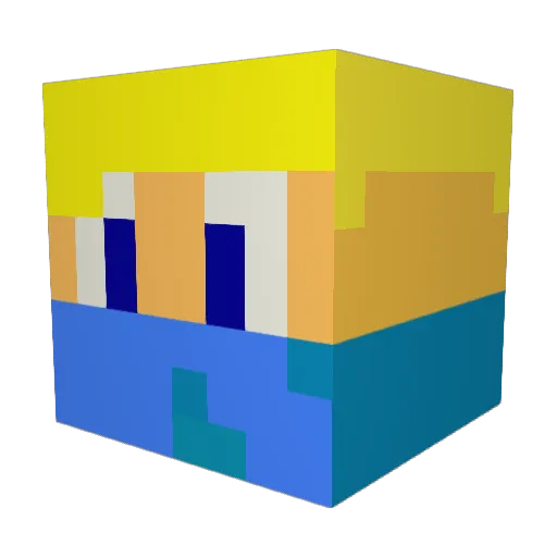 Villager_Lasse Minecraft avatar head, 3D render