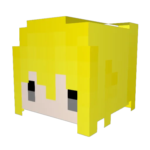 Villagers1 Minecraft avatar head, 3D render