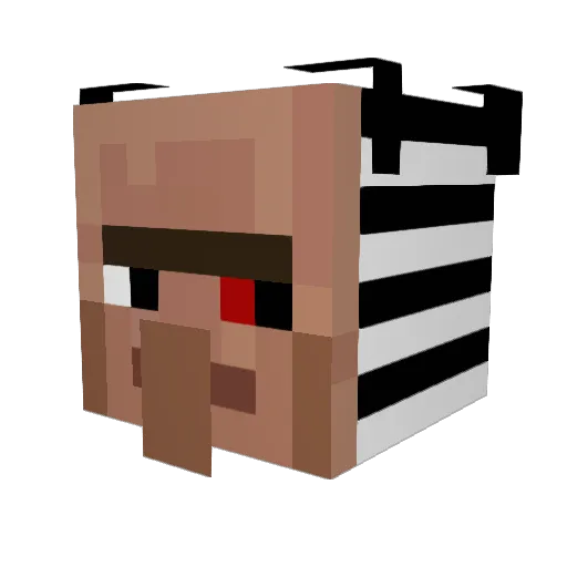 VillainsBOT11 Minecraft avatar head, 3D render