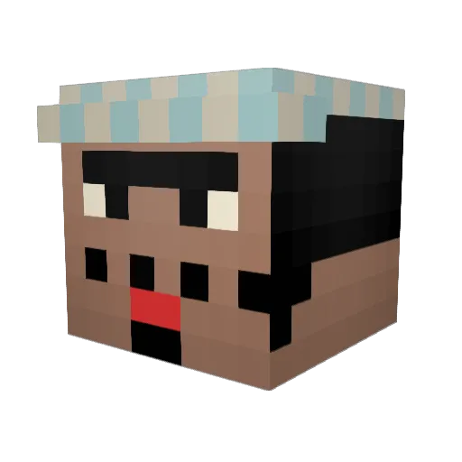 Villanete Minecraft avatar head, 3D render