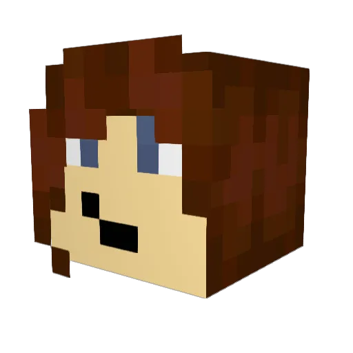 Villarsia Minecraft avatar head, 3D render