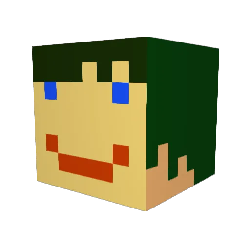 VilleHog Minecraft avatar head, 3D render