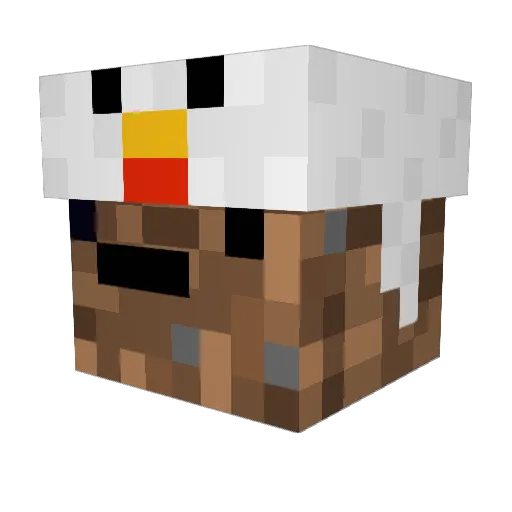 VillePille087 Minecraft avatar head, 3D render
