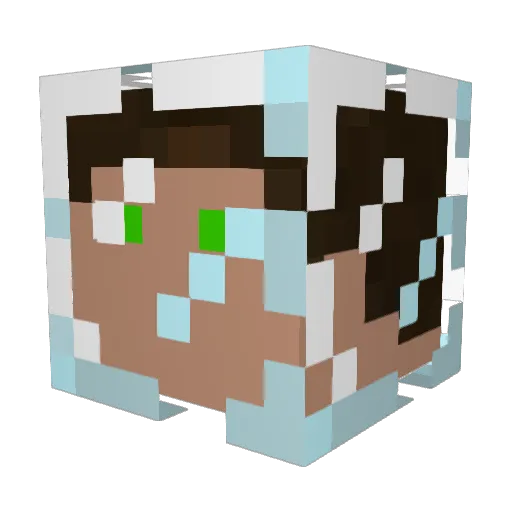 Villians Minecraft avatar head, 3D render