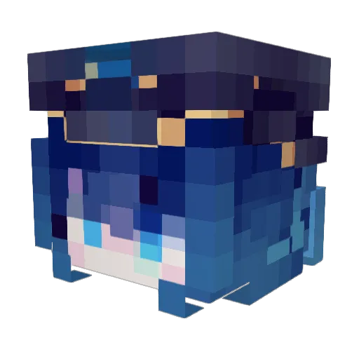 Villiser Minecraft avatar head, 3D render