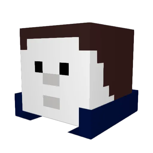 Villmo Minecraft avatar head, 3D render