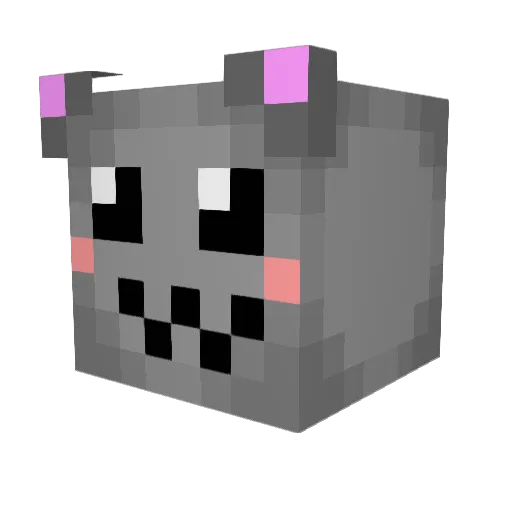 Villsin Minecraft avatar head, 3D render