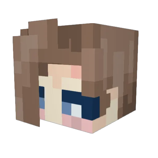 Villusion Minecraft avatar head, 3D render