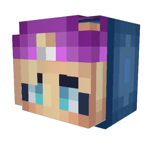 Vilsonia Minecraft avatar head, 3D render