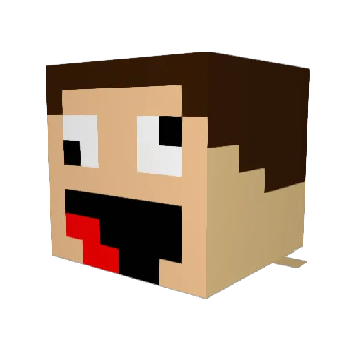 Viltsu11 Minecraft avatar head, 3D render