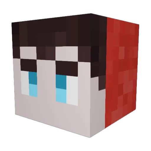 ViluV7 Minecraft avatar head, 3D render
