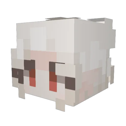Vilul Minecraft avatar head, 3D render