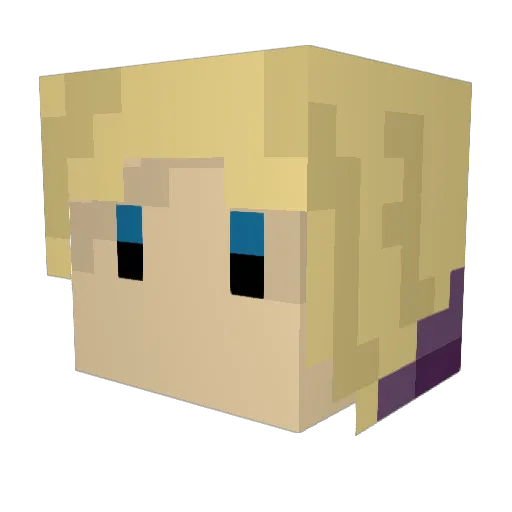 Vilulf Minecraft avatar head, 3D render