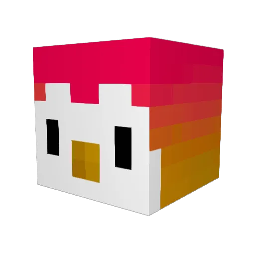 Viluminati Minecraft avatar head, 3D render