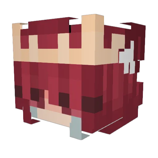 Viluna Minecraft avatar head, 3D render