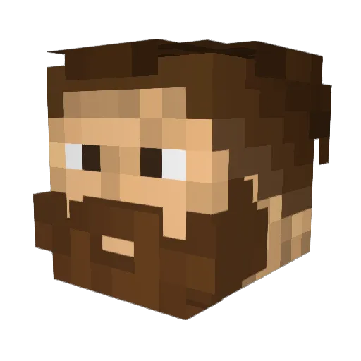 Vilvio Minecraft avatar head, 3D render