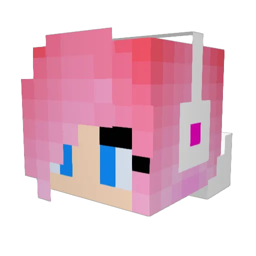 VilzuuzPvP Minecraft avatar head, 3D render