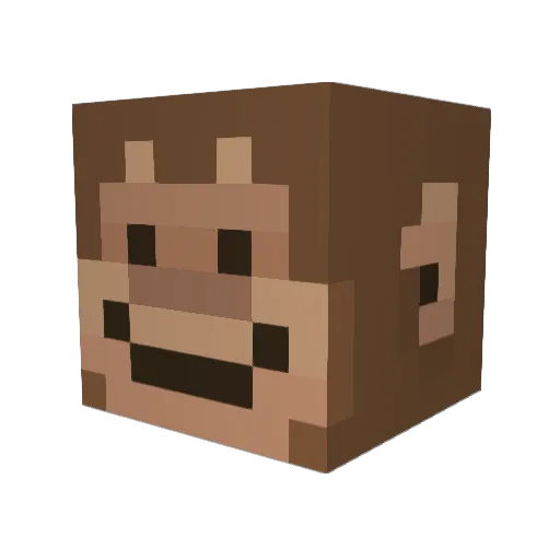 VimQZ Minecraft avatar head, 3D render