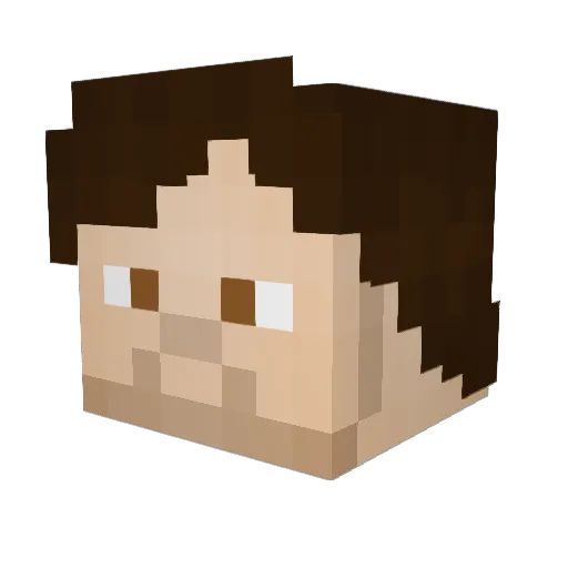 Vimatics Minecraft avatar head, 3D render