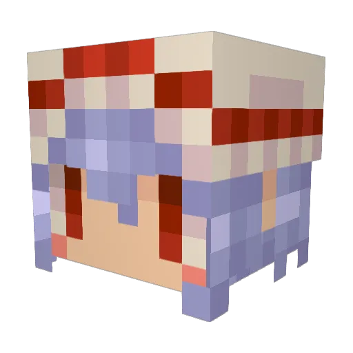 Vimii Minecraft avatar head, 3D render
