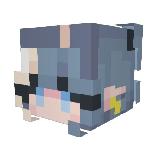 VimosaFte Minecraft avatar head, 3D render