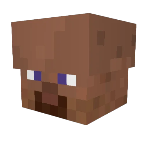 Vimpura Minecraft avatar head, 3D render