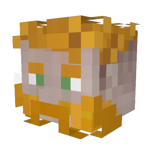 Vimury Minecraft avatar head, 3D render