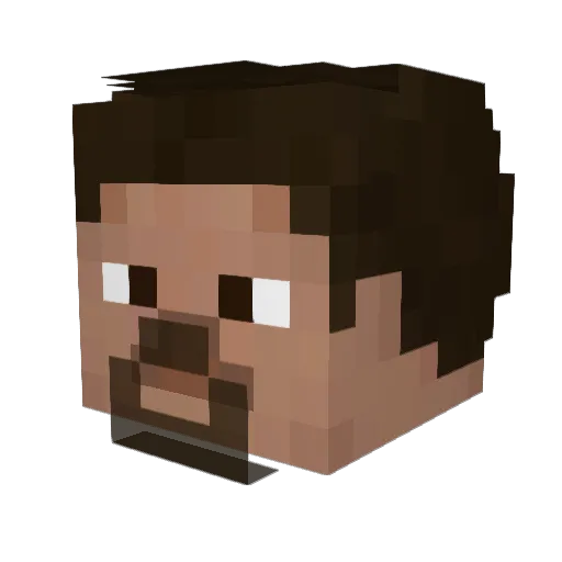 Vin32 Minecraft avatar head, 3D render