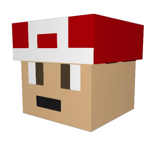 Vin6ent Minecraft avatar head, 3D render