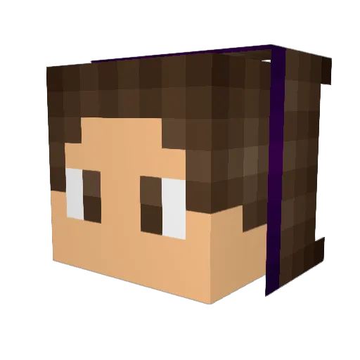 VinC_ Minecraft avatar head, 3D render